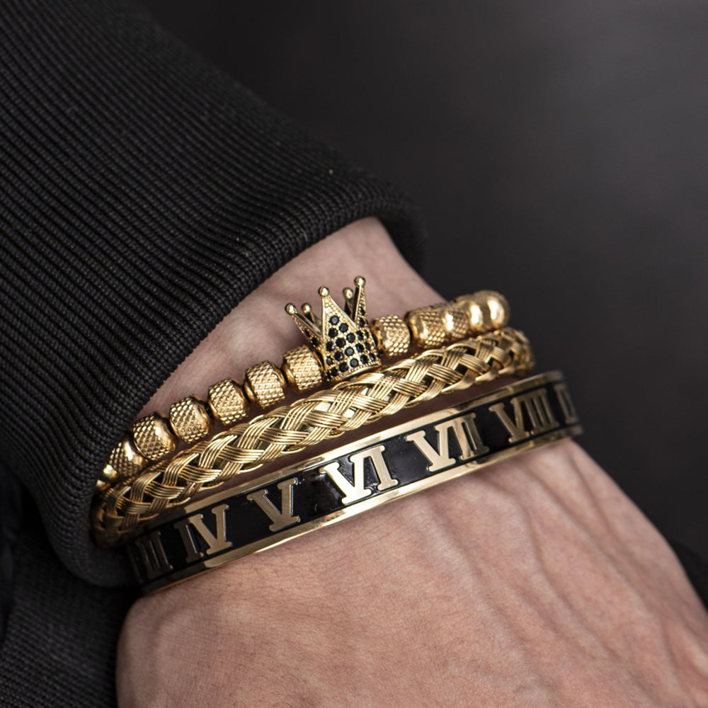 Luxury Crown Roman Numeral Bracelet