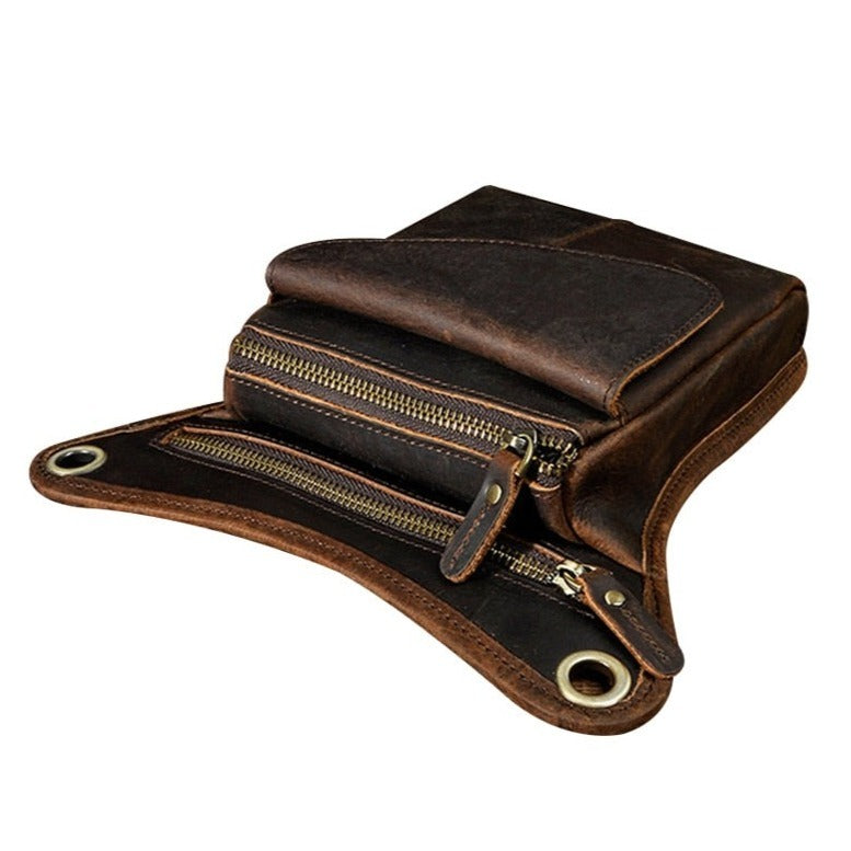 Genuine Leather Classic Multi-function Leg Bag