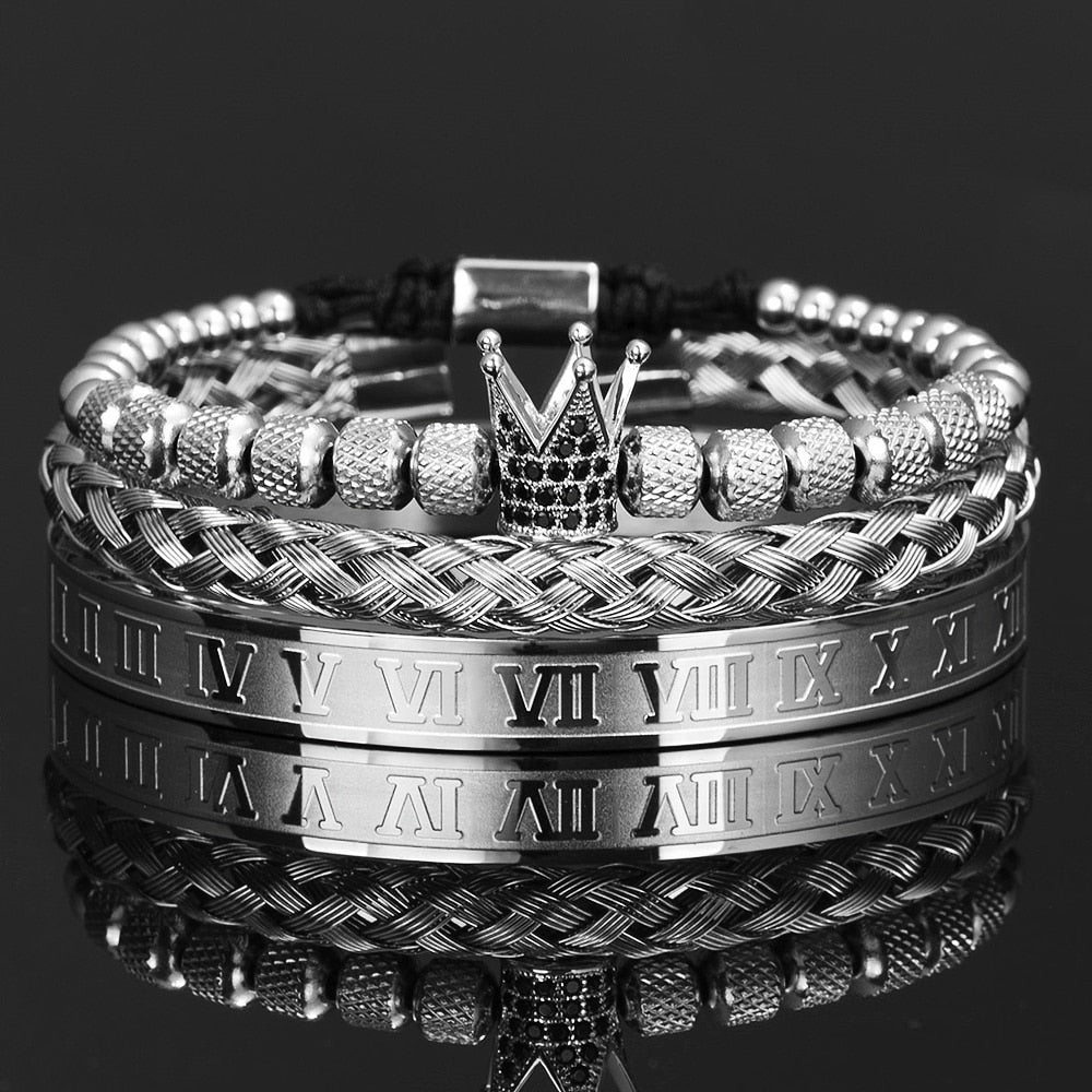 Luxury Crown Roman Numeral Bracelet