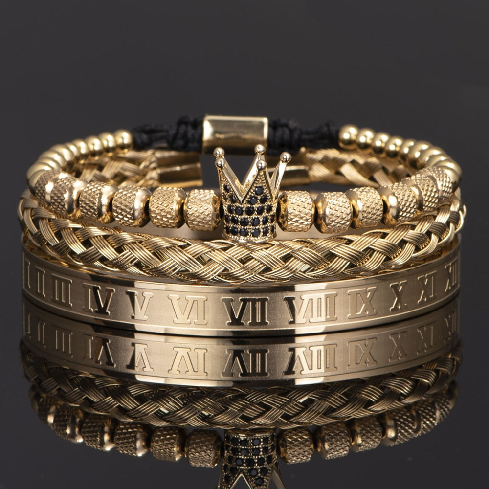 Luxury Crown Roman Numeral Bracelet