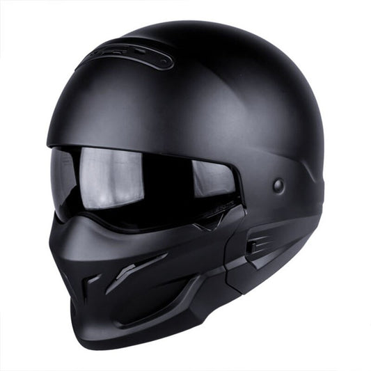 Matte Black Adjustable Motorcycle Helmet