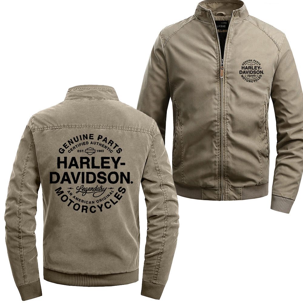 Stand Collar H D Genuine Logo Cotton Jacket