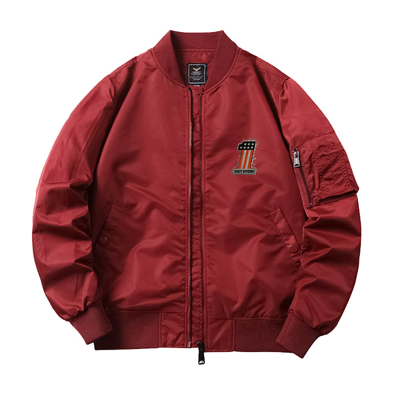 H D One Fire Design Bomber Jacket