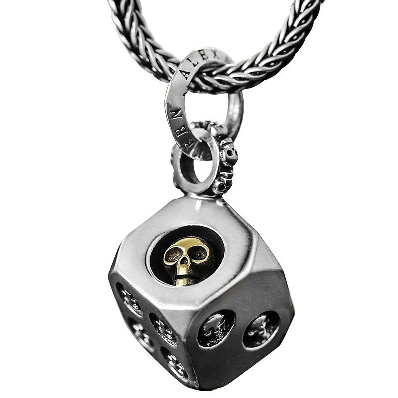 Cubical Skull Pendant Necklace