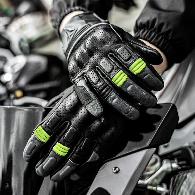 Retro Real Leather Motorcycle Gloves