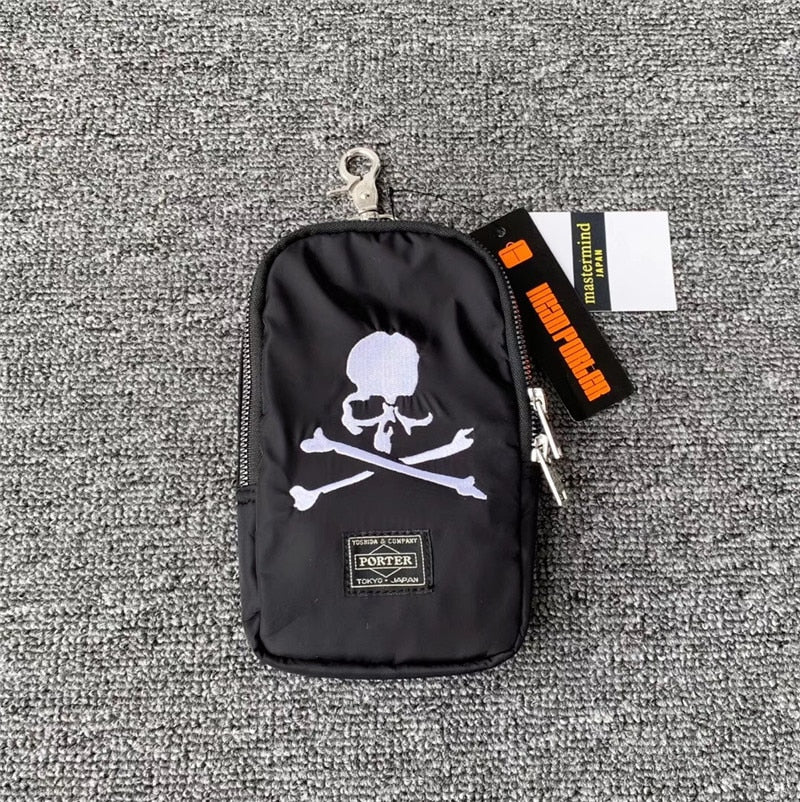 Black Skull Backpack with Small Bag