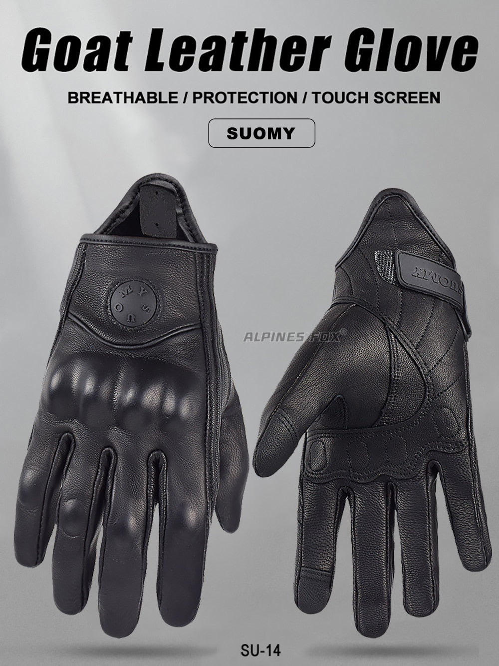 Retro Leather Motorcycle Gloves