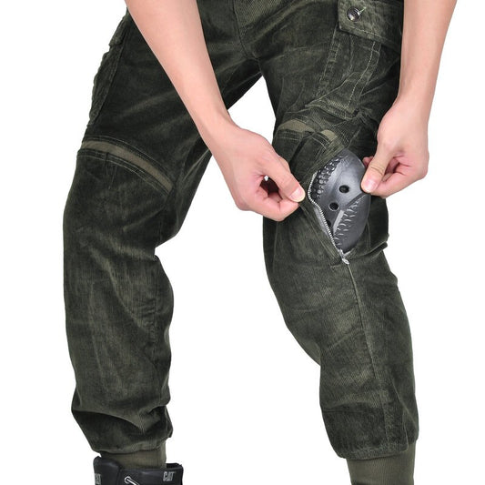 Corduroy Motorcycle Protective Armour Pant