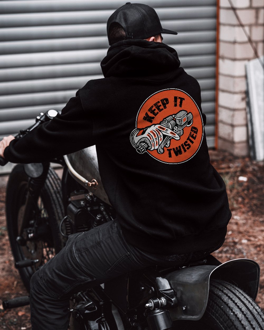 Keep It Twisted Black Printed Hoodie