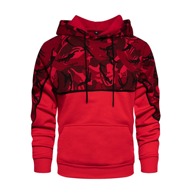 Fleece Camo Casual Hoodies