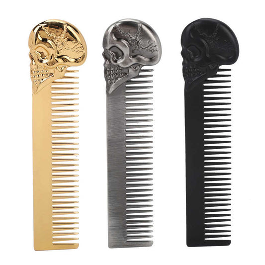 Zinc Alloy Skull Pattern Hair Styling Comb