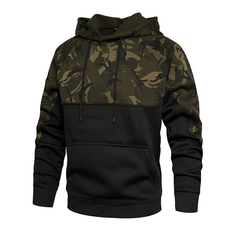 Fleece Camo Casual Hoodies