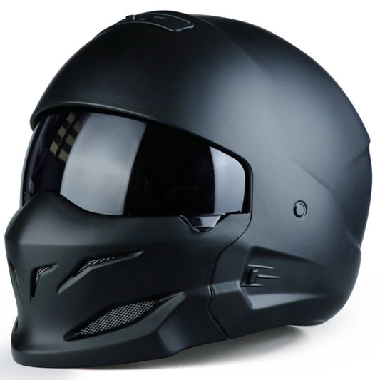 Matte Black Adjustable Motorcycle Helmet