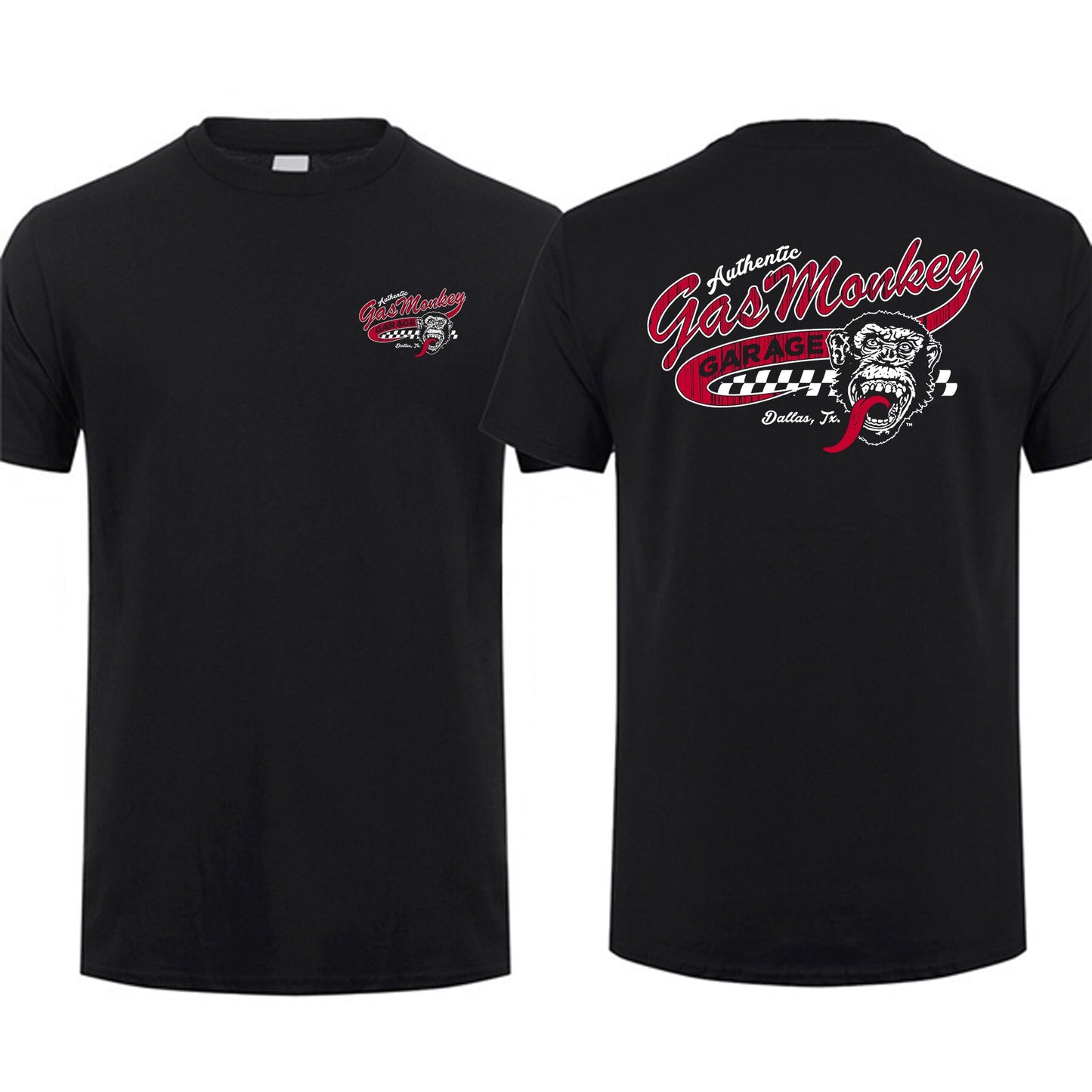 Black Double-sided Print Gas Monkeys Garage T-shirt