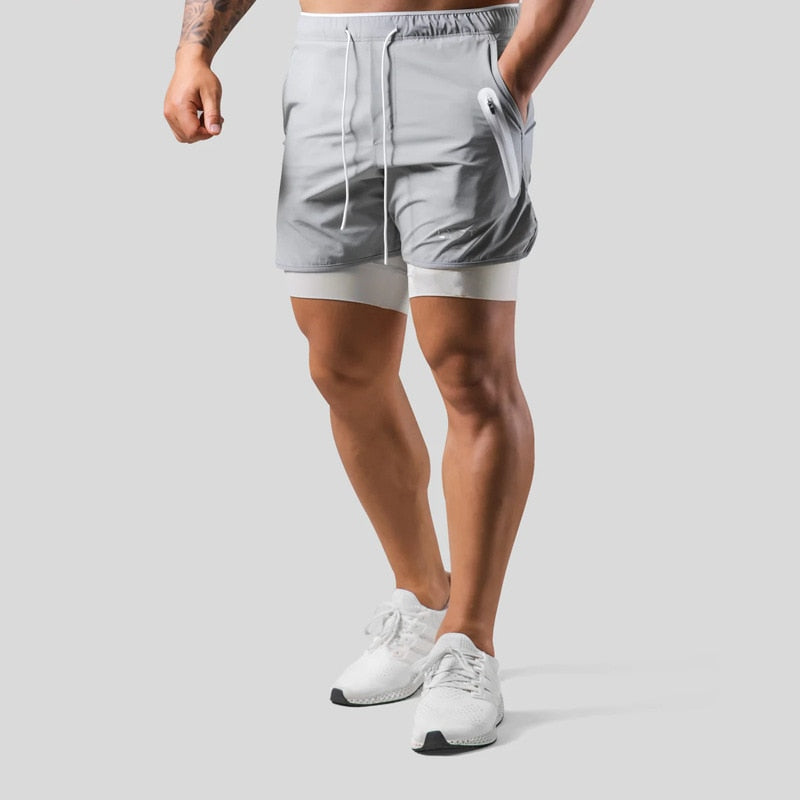 Double Layer Quick Dry Sports Style Shorts