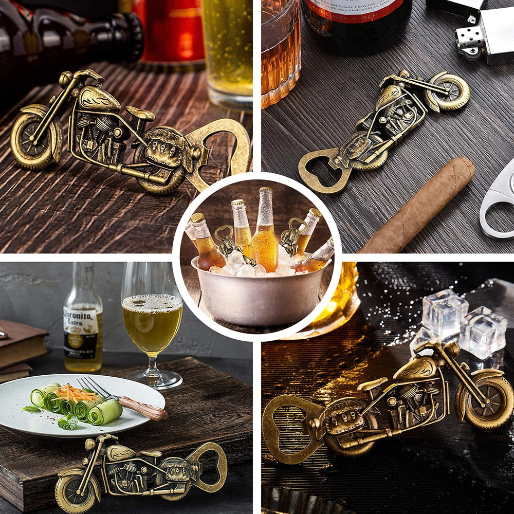 Bronze Motorcycle Shape Beer Bottle Opener