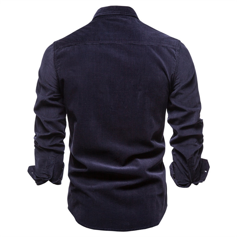 Corduroy Cotton Casual Slim Fit Shirt