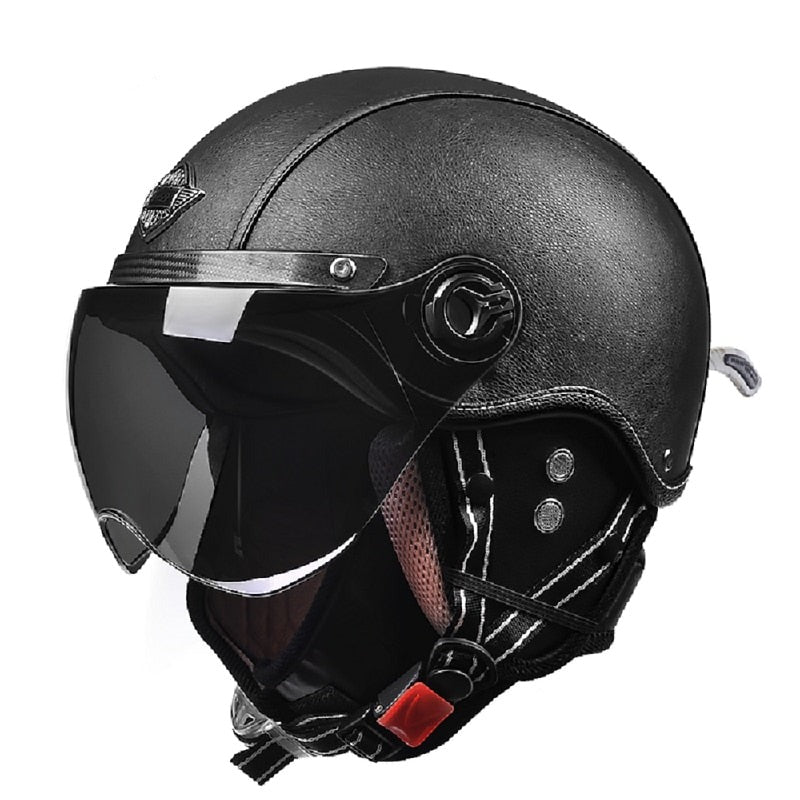 Retro Motorcycle Visor Half Face Helmet