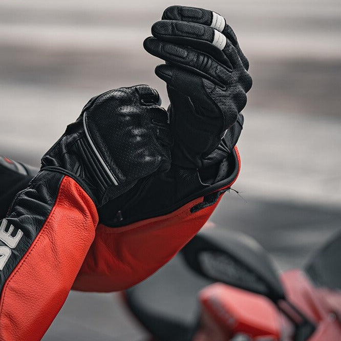 Retro Real Leather Motorcycle Gloves