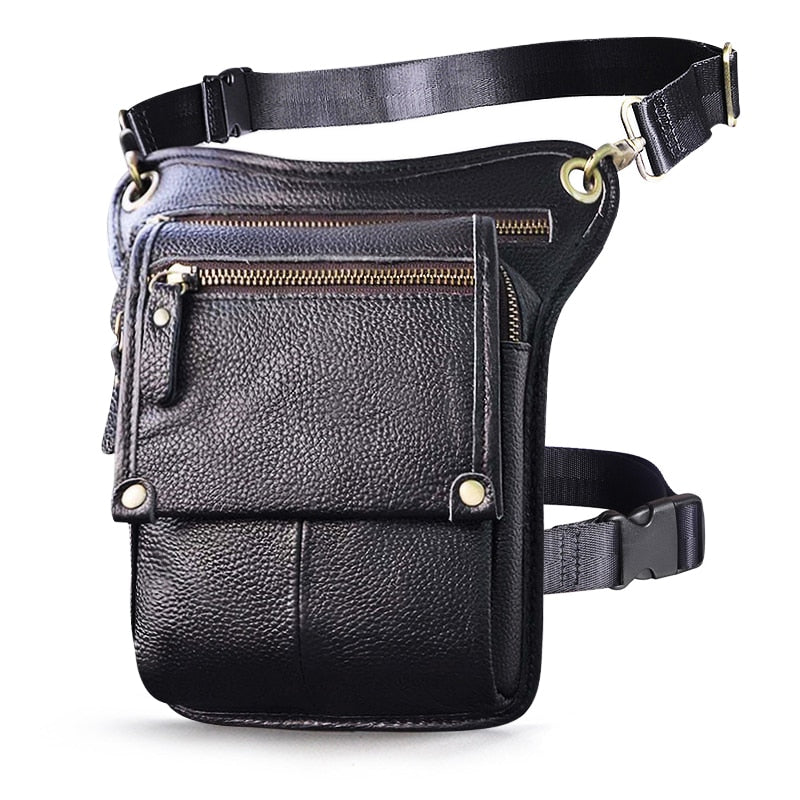 Crazy Horse Leather Multi-function Leg Bag