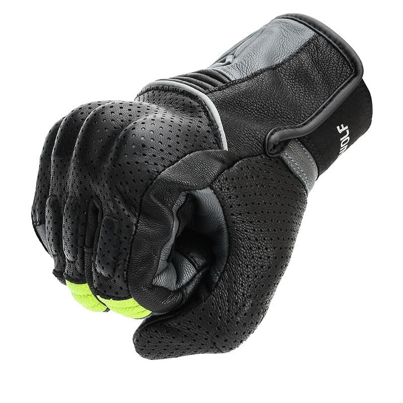 Retro Real Leather Motorcycle Gloves