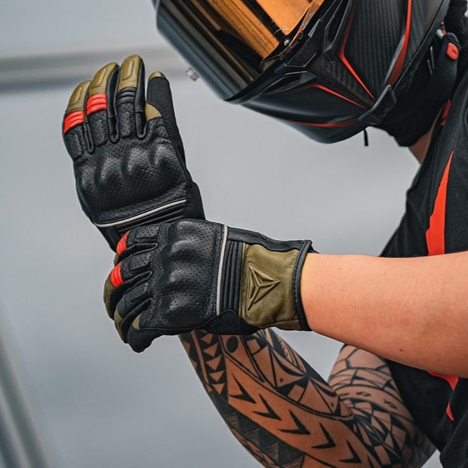 Retro Real Leather Motorcycle Gloves