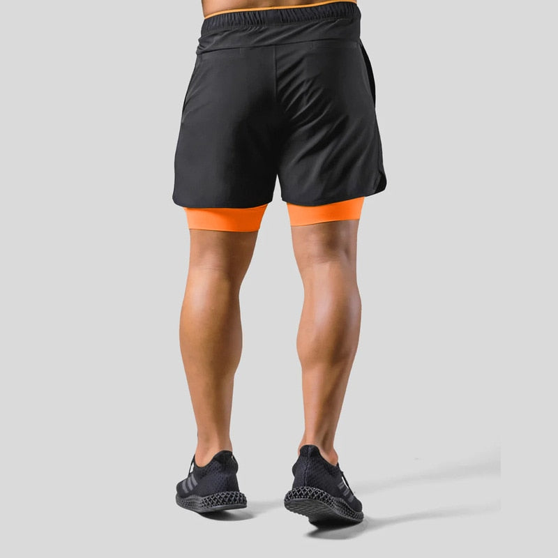 Double Layer Quick Dry Sports Style Shorts