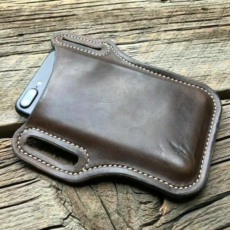 Phone Case Loop Holster Belt Waist Leather Bag