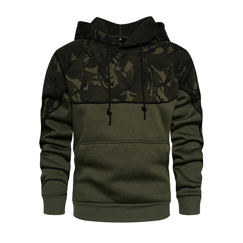 Fleece Camo Casual Hoodies