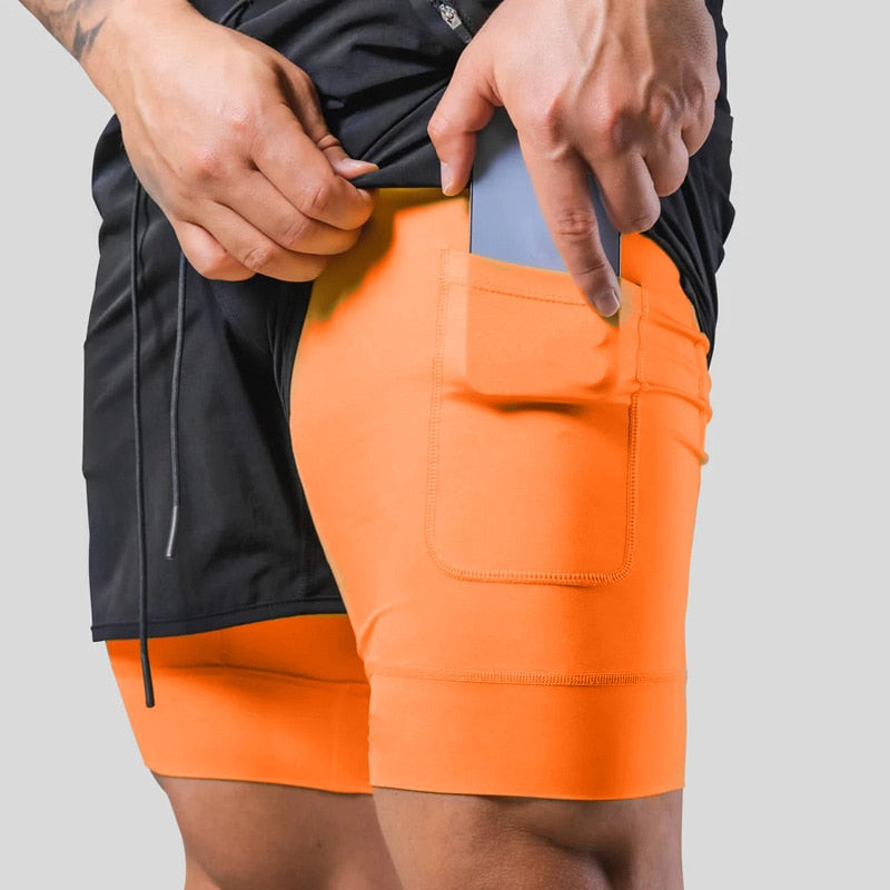 Double Layer Quick Dry Sports Style Shorts