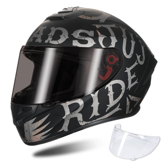 Full Face Racing Ride Printed Motorcycle Helmet