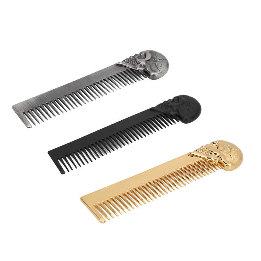 Zinc Alloy Skull Pattern Hair Styling Comb