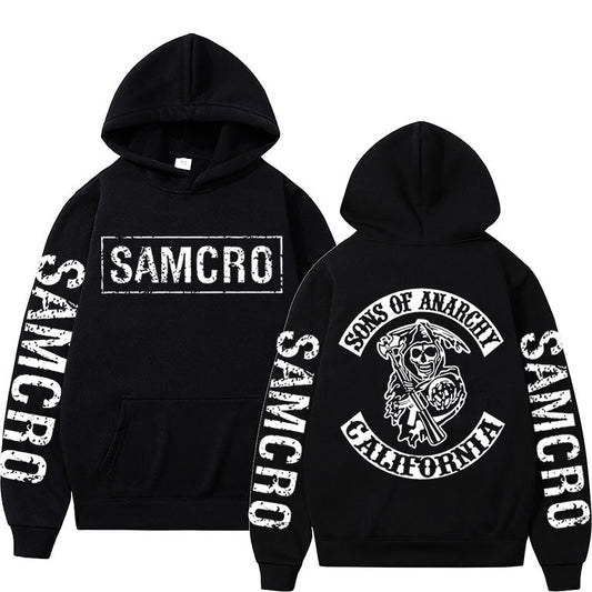 Sons of Anarchy SAMCRO Double Sided Logo Printed Hoodie