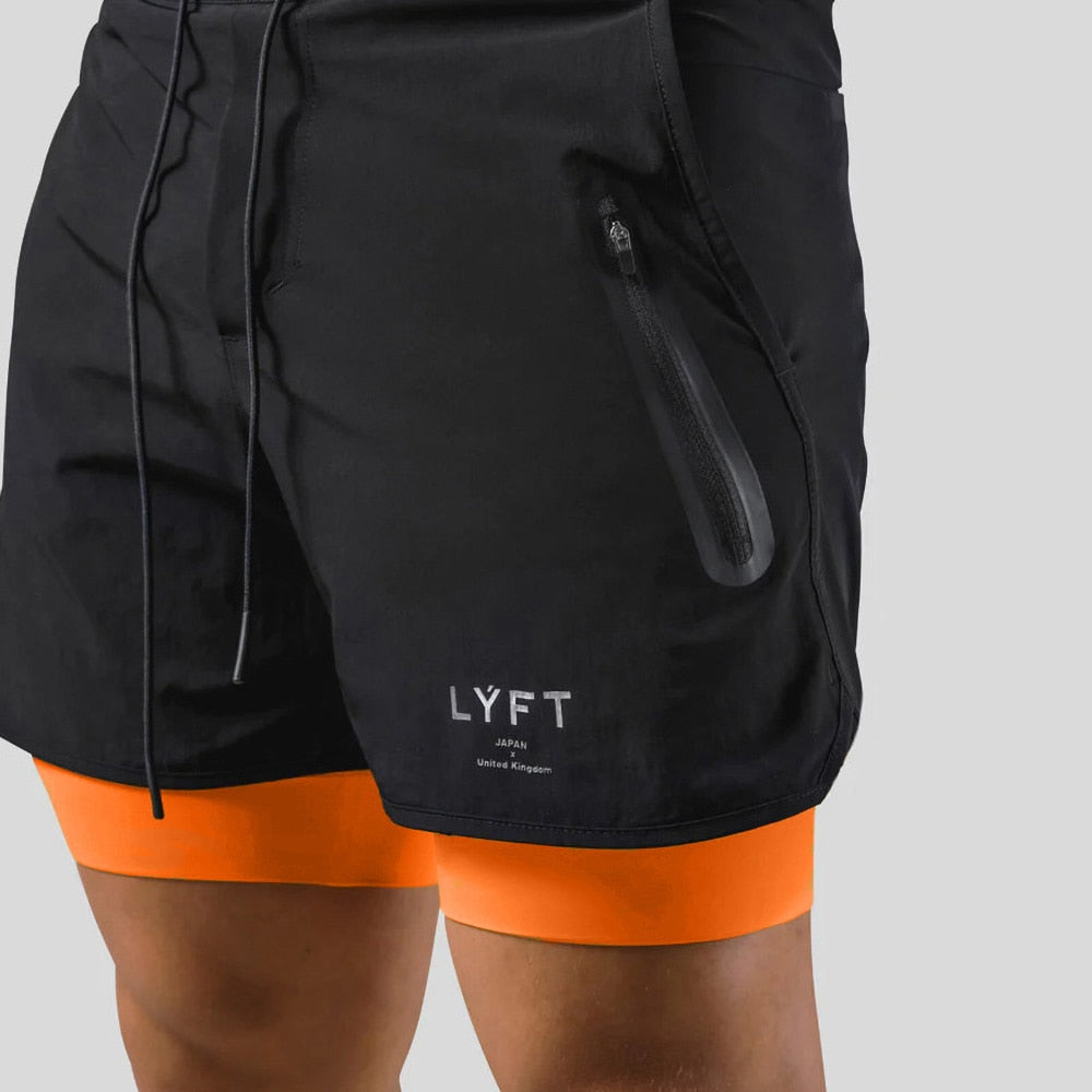 Double Layer Quick Dry Sports Style Shorts