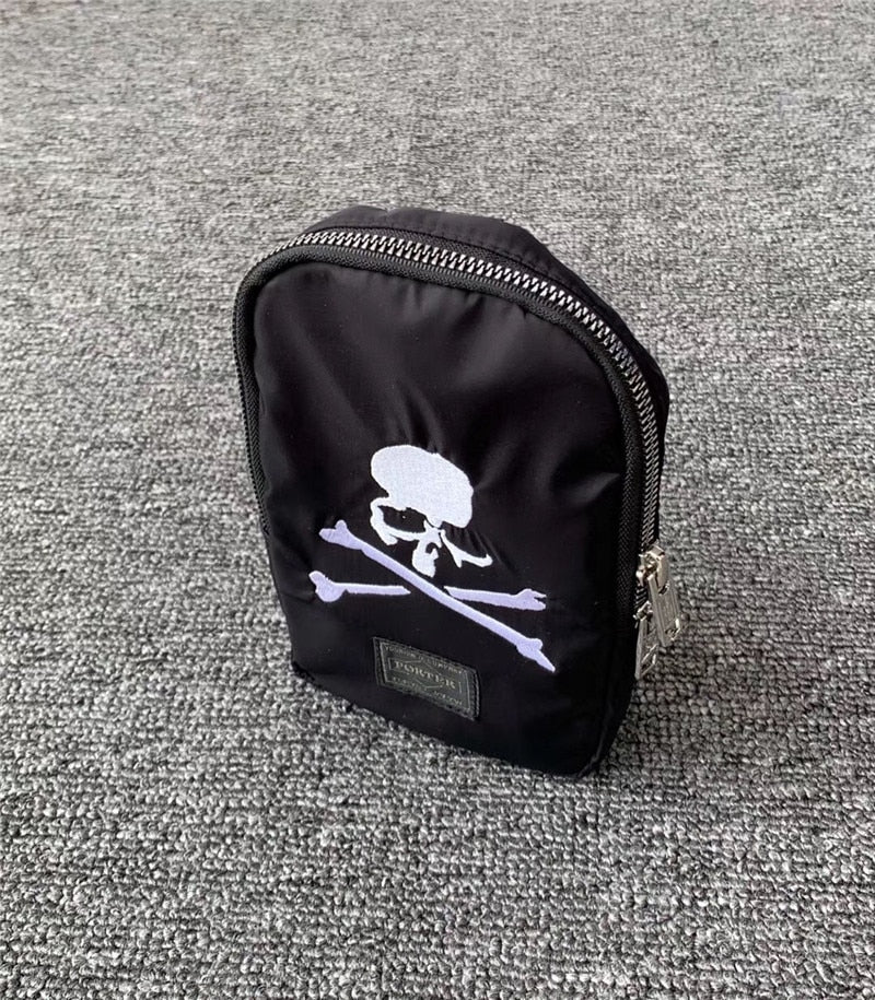 Black Skull Backpack with Small Bag