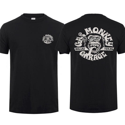 Black Double-sided Print Gas Monkeys Garage T-shirt