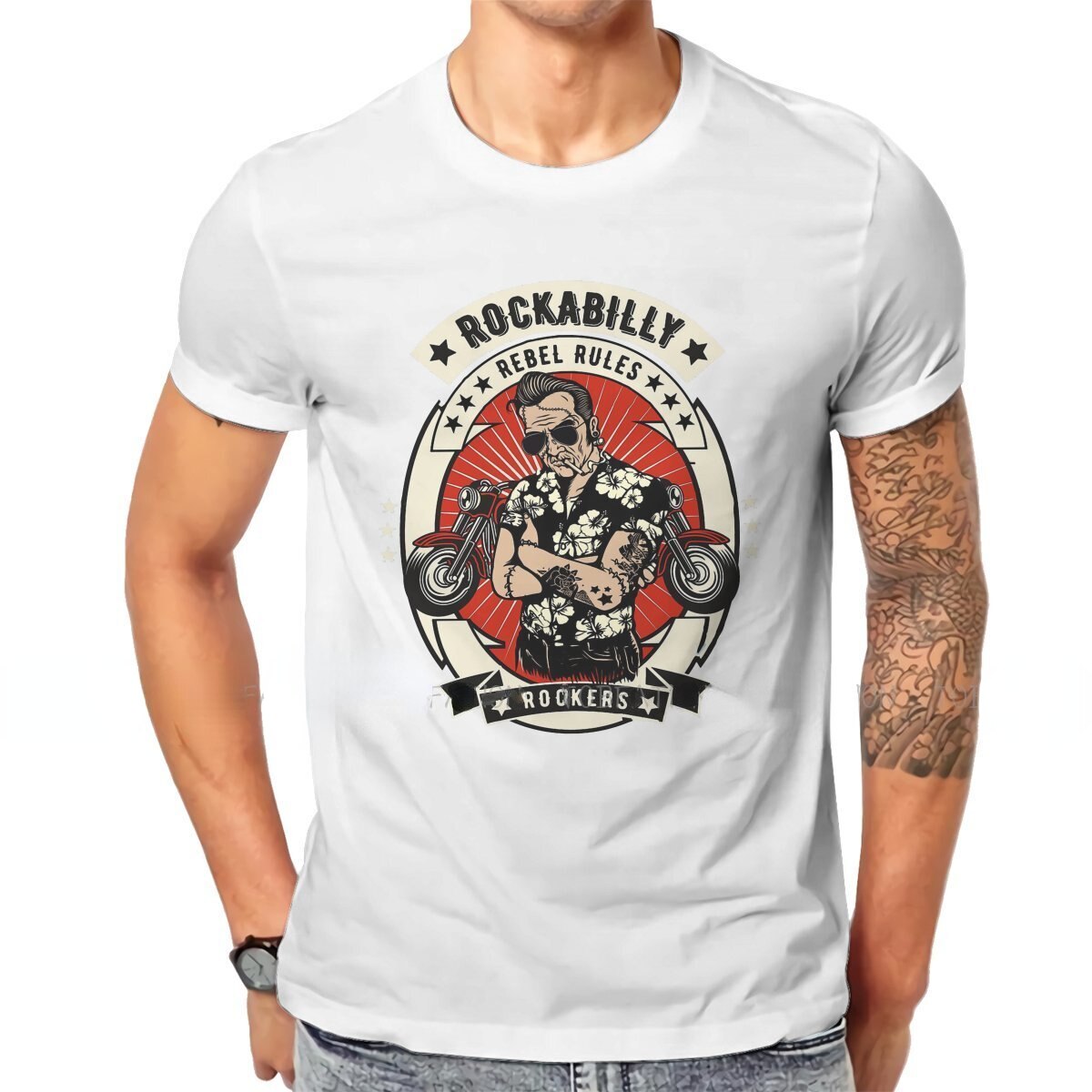 Vintage Bikers Rock and Roll  T Shirt