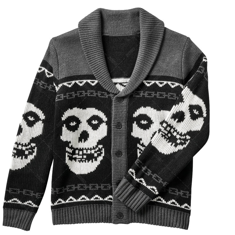 Gothic Ghost Pattern Skull Sweater