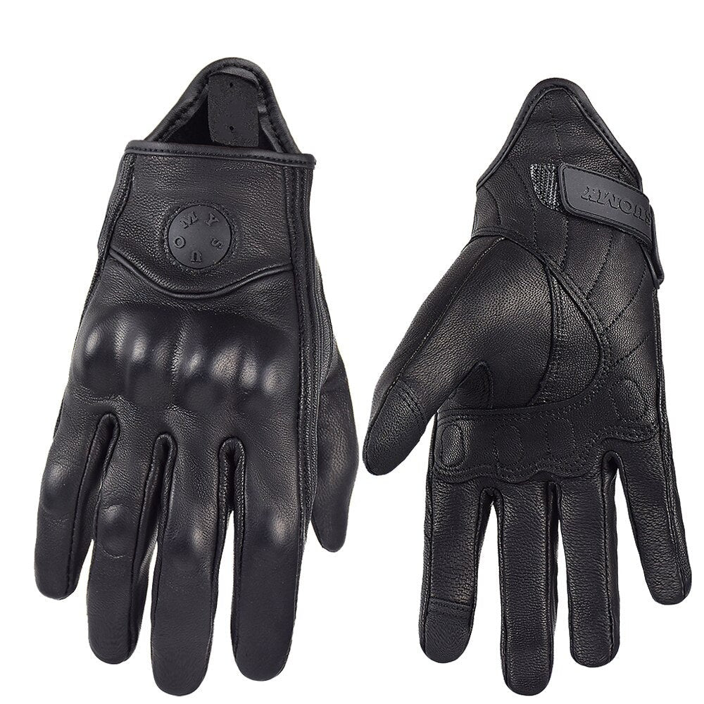 Retro Leather Motorcycle Gloves