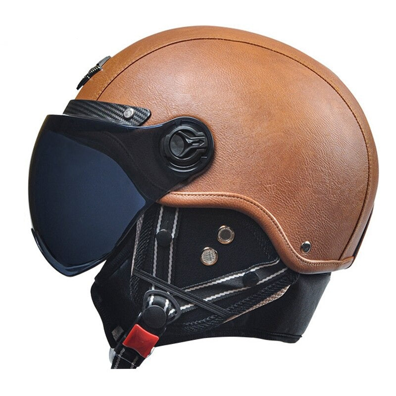 Retro Motorcycle Visor Half Face Helmet