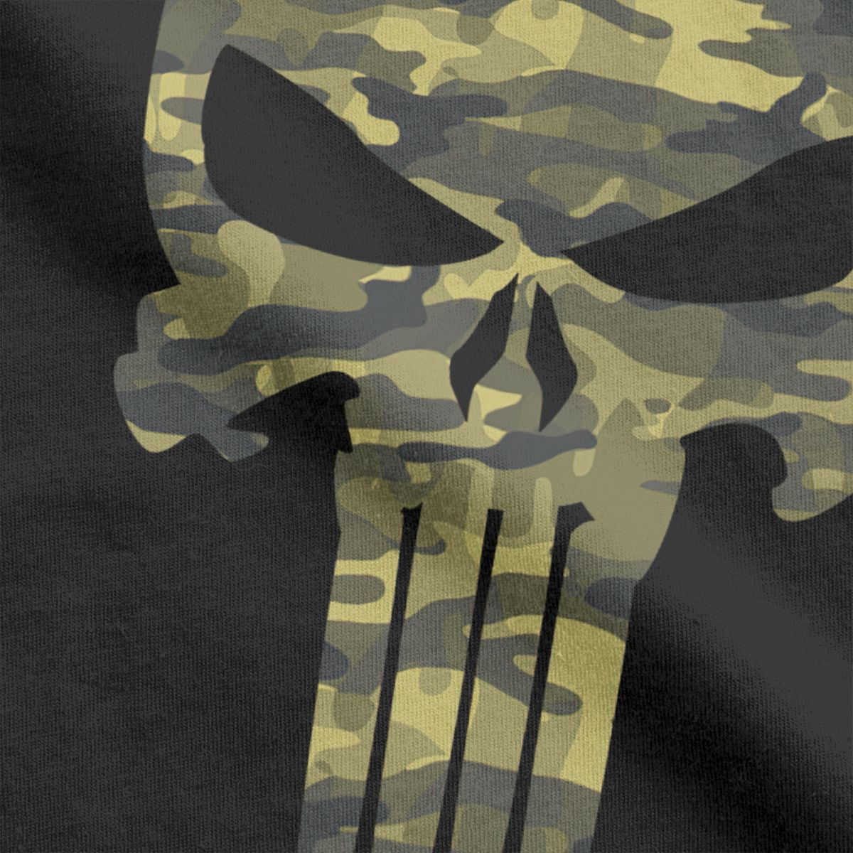 Punisher Skull Camouflage Cotton T Shirt