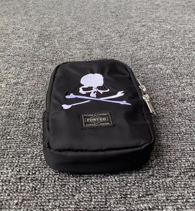 Black Skull Backpack with Small Bag