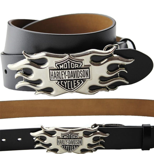 Genuine Leather H D Logo Belt