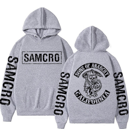 Sons of Anarchy SAMCRO Double Sided Logo Printed Hoodie