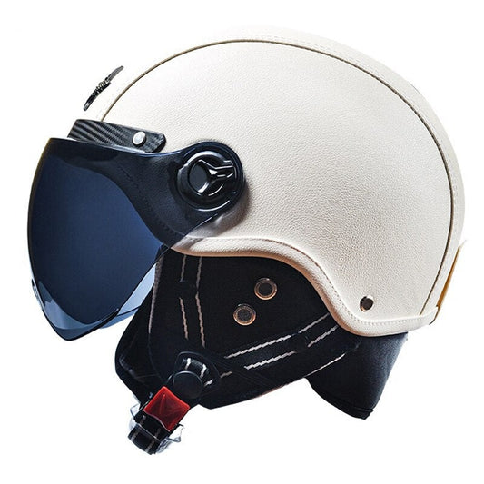 Retro Motorcycle Visor Half Face Helmet