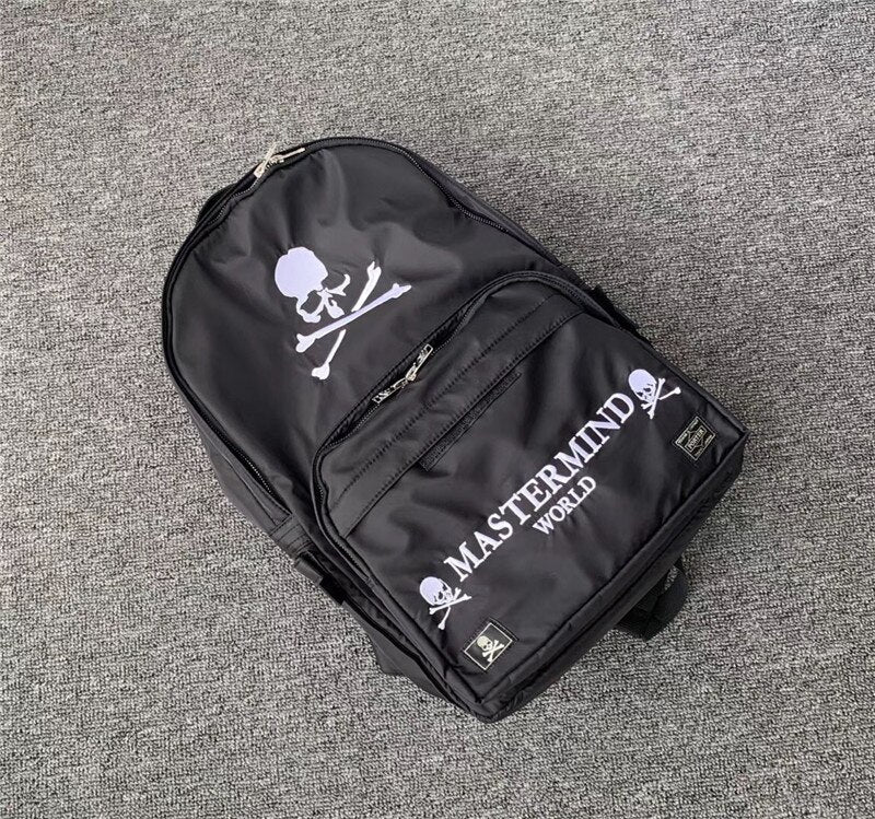 Black Skull Backpack with Small Bag