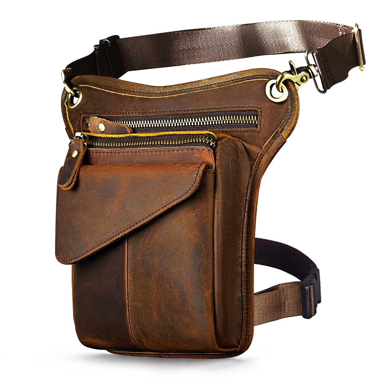 Genuine Leather Classic Multi-function Leg Bag