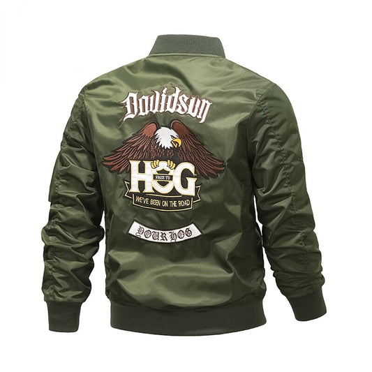 H D Bomber Jacket with HOG Embroidery Work