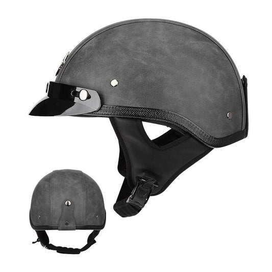 Vintage German Style Half Face Motorcycle Helmet