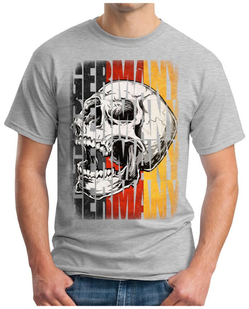 Skull Germany Flag  T-Shirt